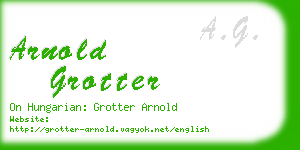 arnold grotter business card
